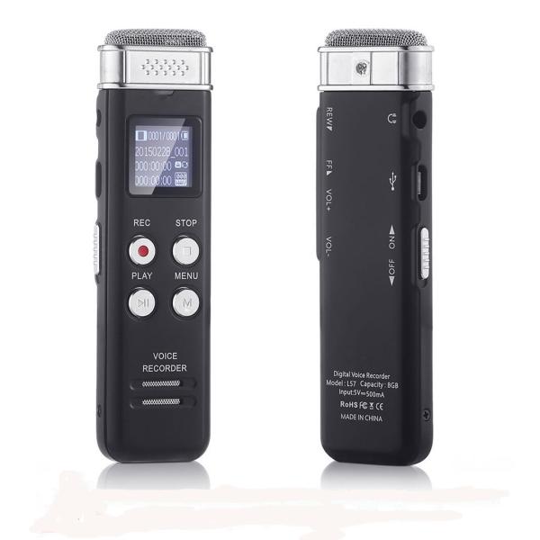 8GB Digital Audio Voice Sound Activated Recorder Dictaphone with MP3 Player / Auto Saving File Every 5 Seconds