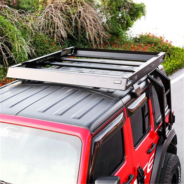 Strong and Aluminum Alloy Perimeter Guard for Jeep Wrangler JL JK Roof Rack Tray Platform Luggage Bracket