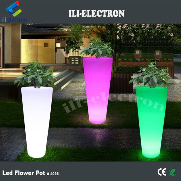 Remote Control Color Changing Led Flower Pot For Beverage Stores