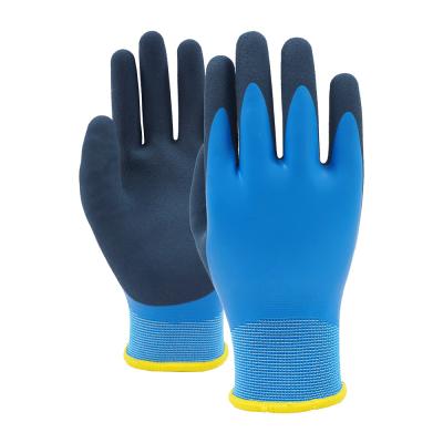 13 Gauge Dual Latex Coated Gloves Waterproof Abrasion Resistant For Tough Tasks