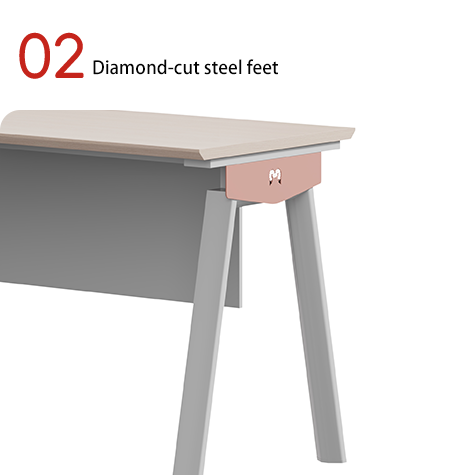 Light Colored Supervisor Desk, Single Person Writing Desk with Main Desk, Computer Desk