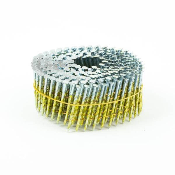 A bobina amarela de 15 graus prega a pata galvanizada 57mm do parafuso para cercar