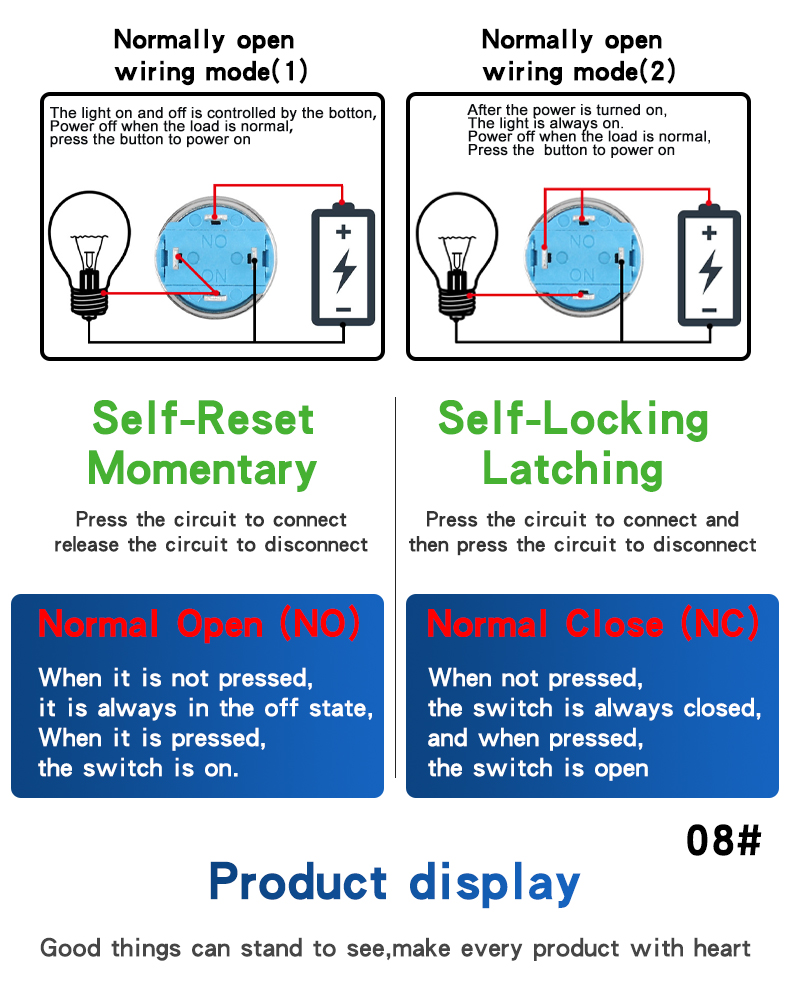 YZ 12mm Metal Push Button Switch Momentary 1NO Oxidized Black Shell High/Flat Head IP65 3A 4-Pin Power LED 6V-220V 100000