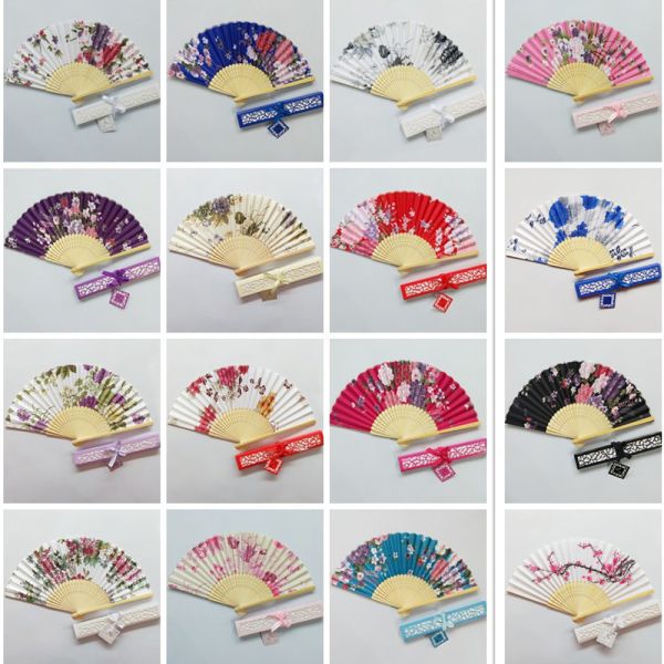 [I AM YOUR FANS ]Japanese Mini Silk Dance Fans Bamboo Silk Folding Hand Fan