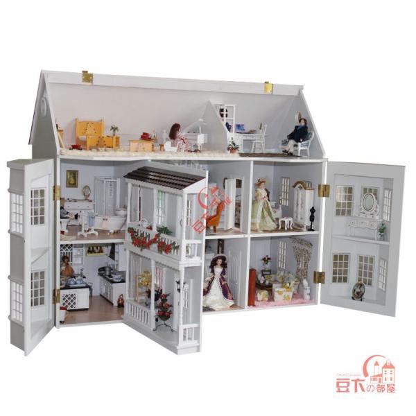 Wooden Dollhouse Miniatures DIY House Kit W/led Light and Music--large Villa