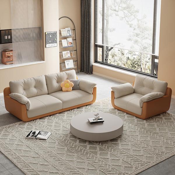Nordico Feel of bread cloud shaped 1+2+3S Pomelohome Living Room Furniture Set Modern Couch tech cloth sofa sets