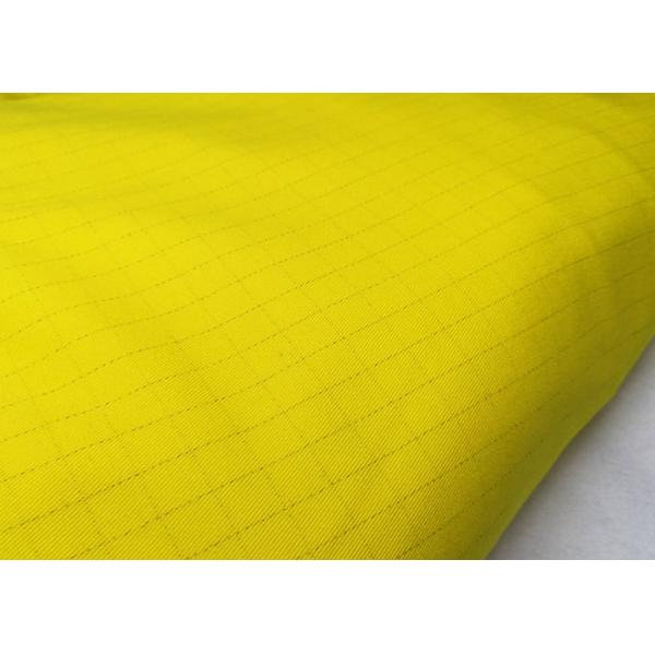 240gsm Yellow Flame Resistant Cotton Antistatic Fabric For Suit Anti Alkali