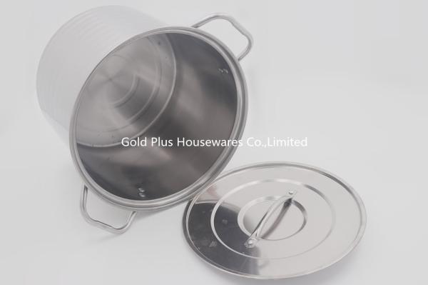 0.111CBM 30cm Stainless Steel Soup Bucket Stock Pot With Lid