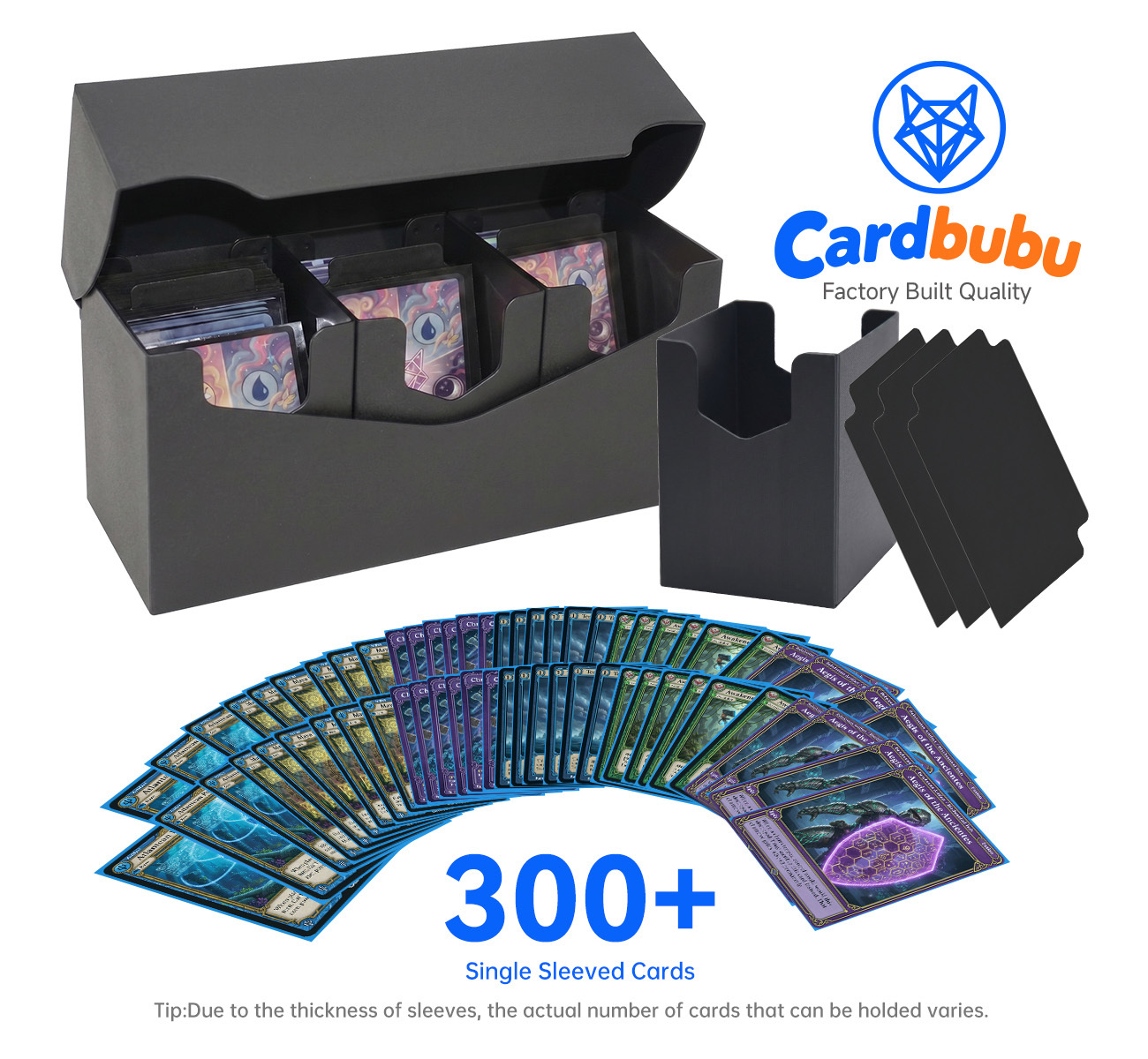 Custom PP Large Card Deck Box 300 Cards Double Sleeved Card Storage Box OEM