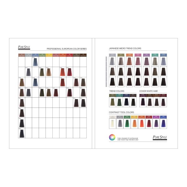 Nuancier de couleurs Purestyle 47 couleurs Professionnel pour salons