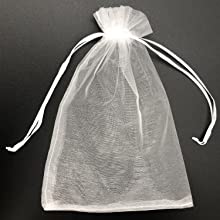 Organza Bags, Mesh Drawstring Gift Bags Small for Jewelry Wedding Party Baby Shower Favor Bags