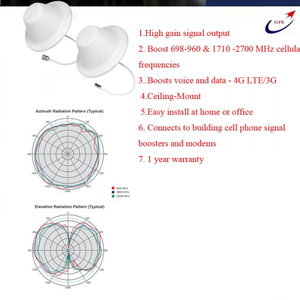 White ABS 4G Ceiling Mount Omni Dome Antenna N male N Female 2dBi 5dBi 8dBi