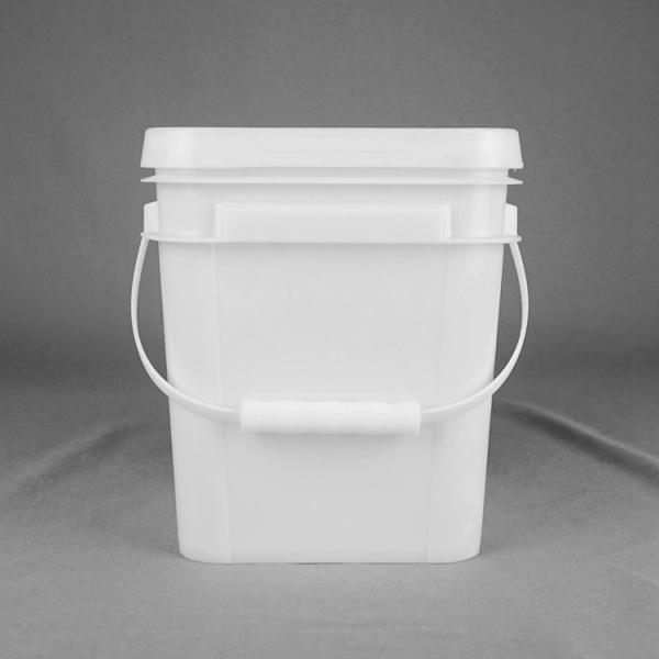 5L White Rectangular Plastic Bucket with Heat Transfer Printing