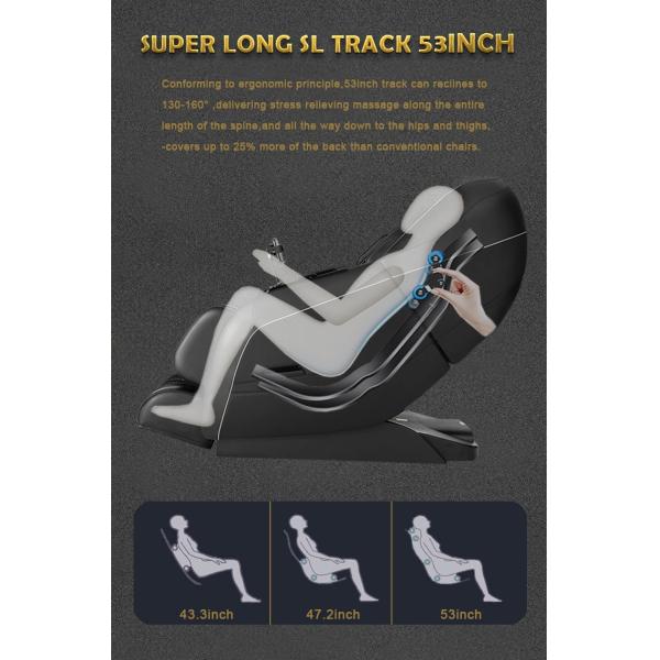 4D 125cm Long L Track Massage Chair With Automatic Extendable Legrest