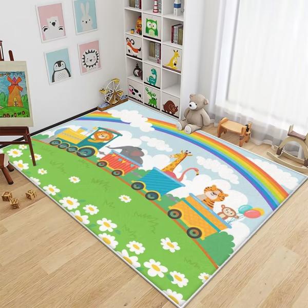 Cartoon Crystal Velvet Sofa Bedroom And Living Room Floor Carpets 100*180cm