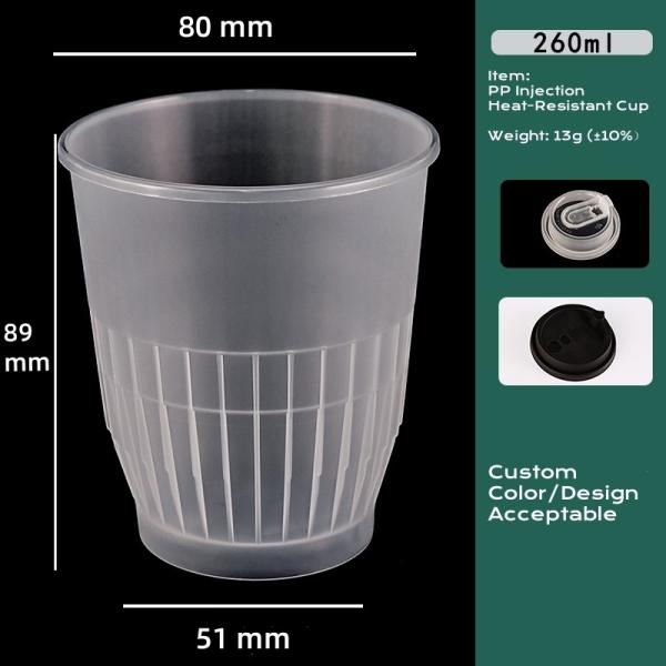 Eco Friendly Frosted PP Plastic Cups Heat Resistant Coffee Cup For Beverage Takeaway