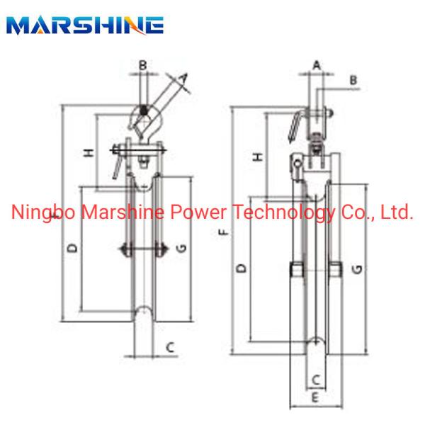 Oxygenation Single Sheave Cable Conductor Blocks Pulley Block for Wire Stringing