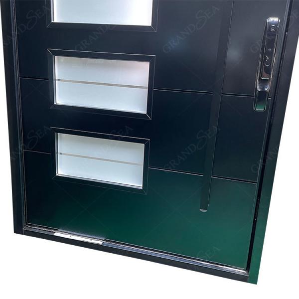 American Style Entrance Door Security Door Aluminum  Glass Door