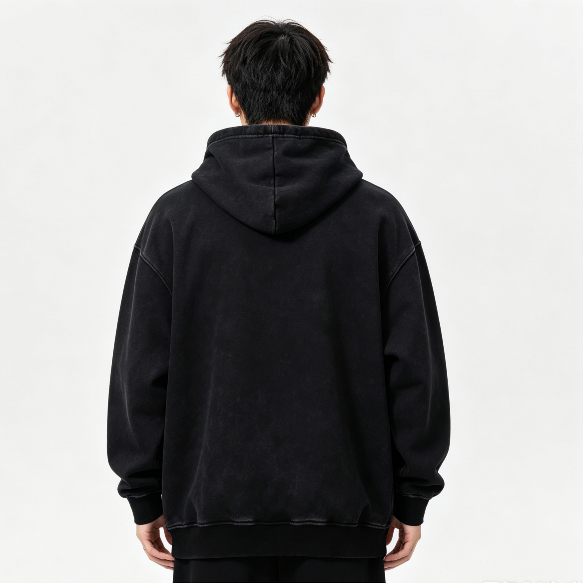 Vintage Stone Wash Hoodies Oversized Unisex Pigment Wash Hoodie Heavyweight