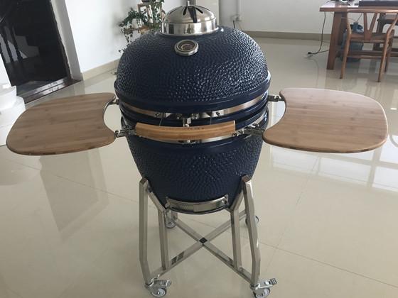 83kgs 475mm 22 Inch Kamado Grill With Hot Pot Telescopic Fork