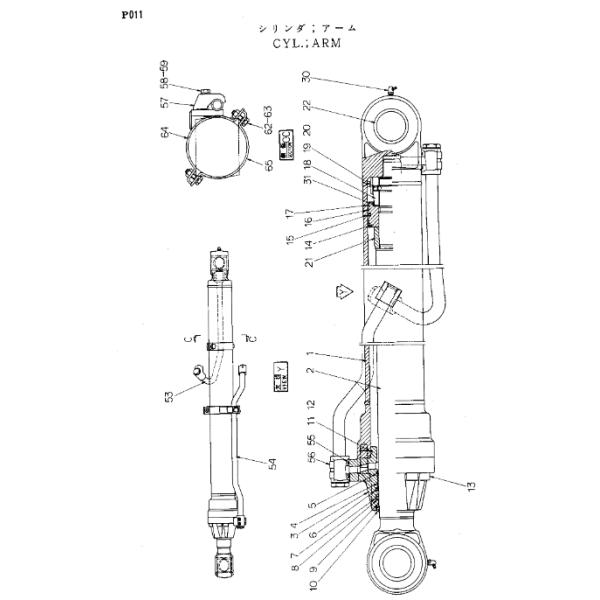 4206344 Комплект герметичности ручной цилиндры Части экскаватора Вместимости экскаватора Hitachi EX100 EX100M EX120