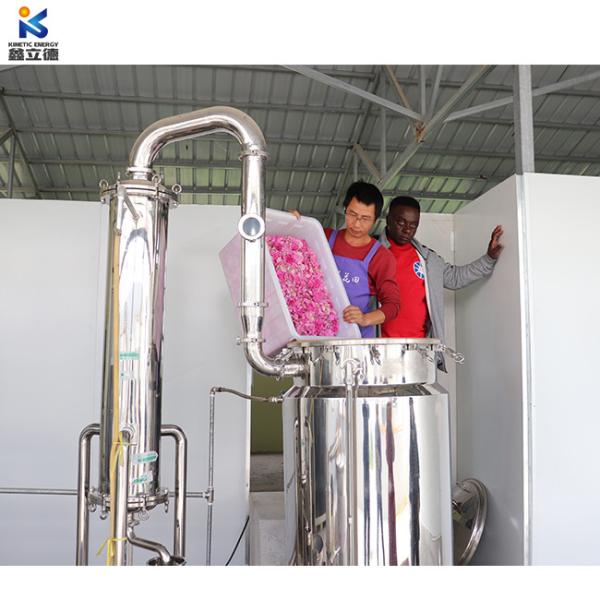 Energy Saving 300L Stainless Steel Essential Oil Distiller for Lavender/Rosemary Oil Extraction and Distillation Process