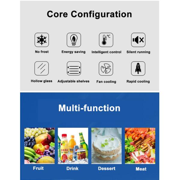 Uso eficaz da energia aberto comercial do refrigerador da exposição do vegetal de fruto do congelador da exposição de Multideck