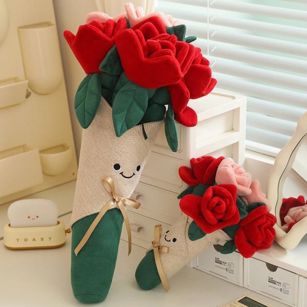 Rosa Rosa Fiesta de Pareja Regalos de cumpleaños para niñas Grosero Bouquet de Rosas Romántico Regalo de San Valentín Chino