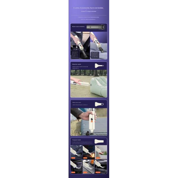 5v Cordless Vacuum Cleaner Large Suction Multi-Function Brushless Motor and All-in-1