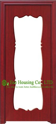 Exterior Timber Veneer Wooden Door With Glass Insert,Exterior Wood Doors And Glass
