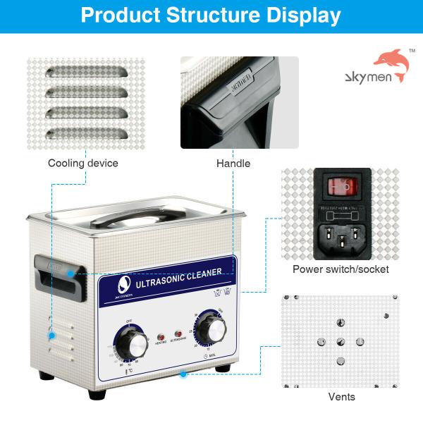 оборудования ультразвуковой чистки 120В, ультразвуковая ручка шайбы 3.2Л частей механическая