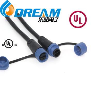 M15 Conector de fios elétricos Ip66 macho para iluminação exterior led