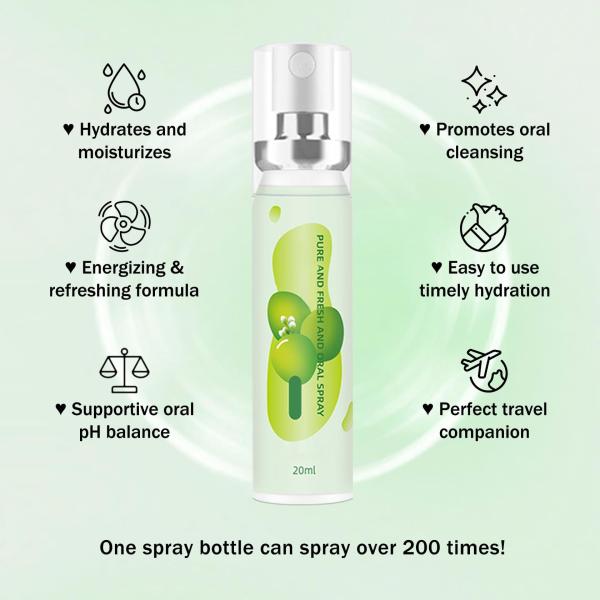6PCS Spray pour l'haleine orale, rafraîchisseur buccal, spray pour les soins buccaux 3 saveurs pour les adultes