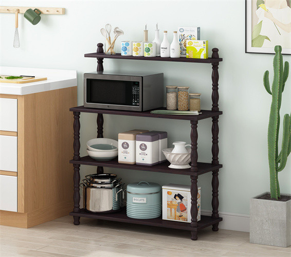 Custom Kitchen Microwave Rack Shelf For Kitchen Utensils Storage