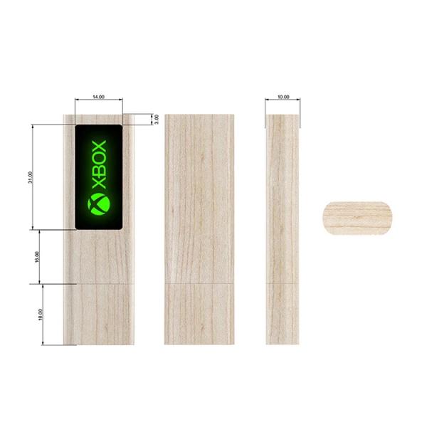Светящийся деревянный USB флеш-накопитель LED Light Wood Pen Drive USB Memory Stick 8Gb 16Gb 32Gb 64Gb 128Gb