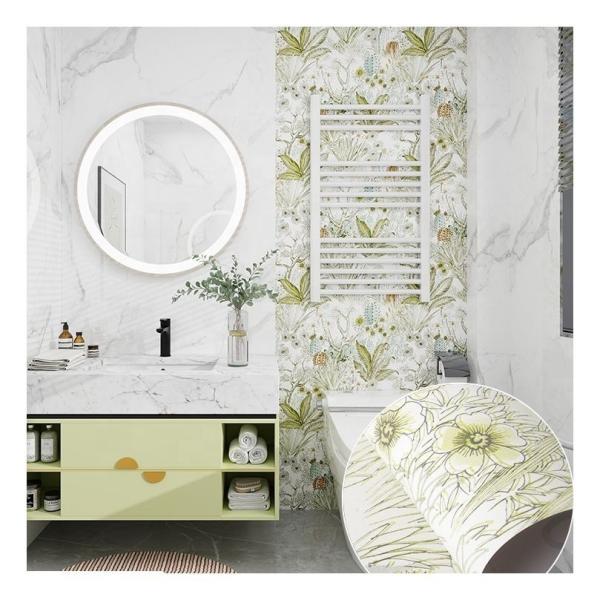 Washable Modern Floral Wallpaper Self-Adhesive PVC Waterproof Apartment Wall Decoration