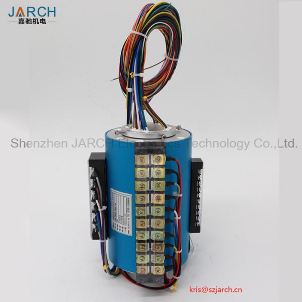 Long Life Through Bore Slip Ring 50mm 36 Circuits Hole 200RPM Speed Aluminium Alloy
