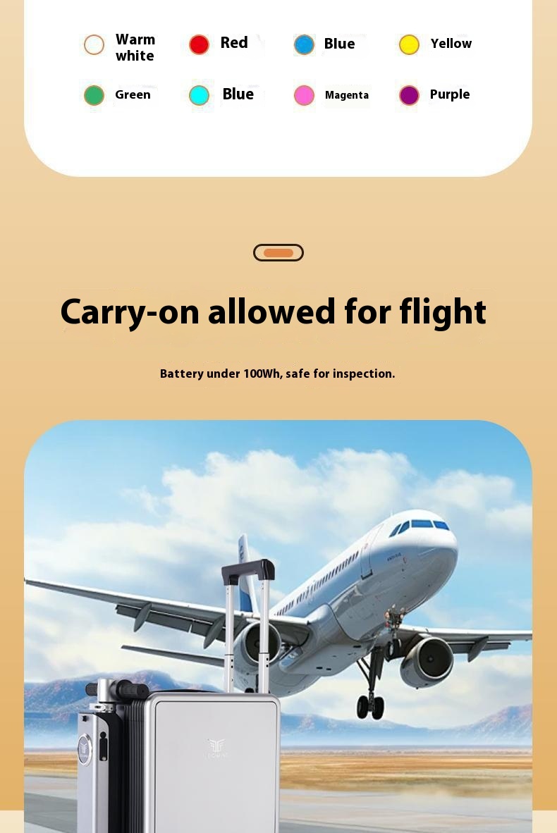 WINLEG Bluetooth G-Manned Remote Control Convenient Sports Style Luggage with Remote Control Riding Feature