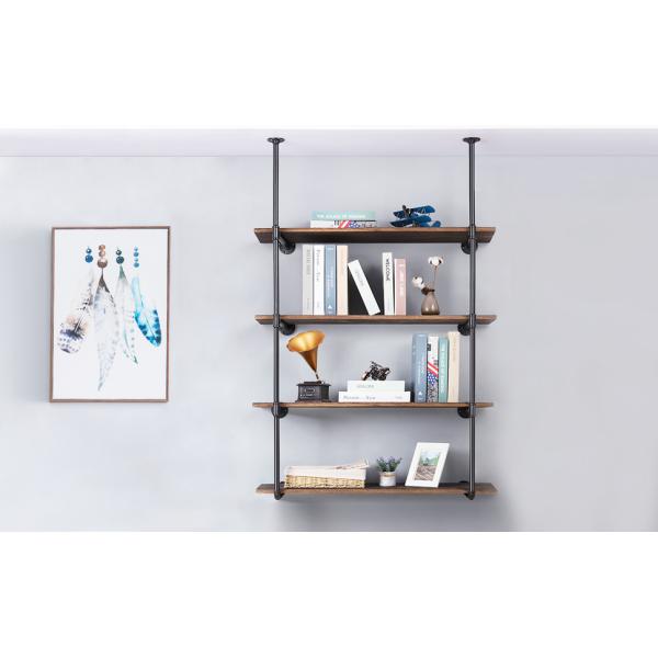 Brackets para estantes de tuberías de hierro negro industriales estándar para la instalación de estantes abiertos DIY