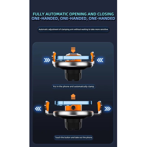 15w Fast Car Wireless Car Magnetic Wireless Charger Quick Charging Magnetic Wireless Charger Automatic Sensor