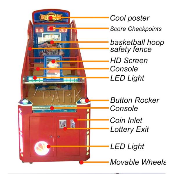 Luxury Extreme Hoops Street Arcade Basketball Game Machine 12 Months Warranty
