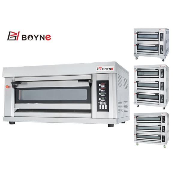 Heavy Duty Deck Baking Oven One Deck Two Trays Gas Oven For Bakery