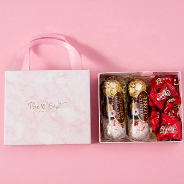 Festival Jewelry Gift Box Packaging / Drawer Gift Box Paper Sliding with Handle