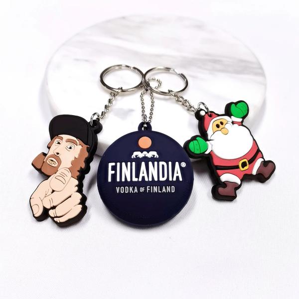 Custom Logo Embossed Debossed Rubber Soft PVC 3D 2D Print Key Chains (Логотип на заказ, рельефная резиновая резина, мягкий ПВХ)