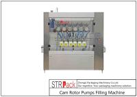 Cam Rotor Pumps Chunk Paste Filling Machine Six Head 380V / 220V