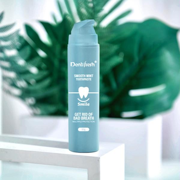 Pâtes à dents non irritantes à pompe à bouteille