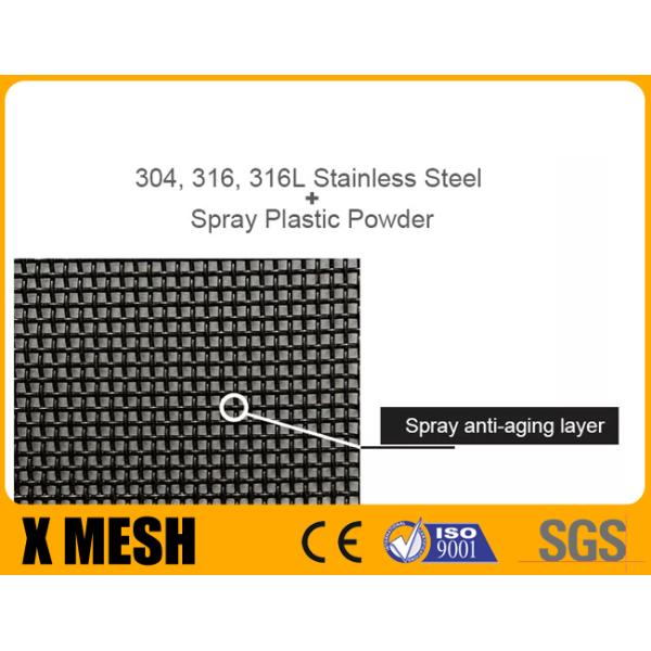 Powder Coated Stainless Steel Security Screen For Anti Insects And Bullets Black