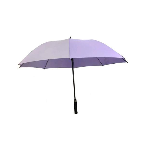 Automatic Long Shaft Purple Golf Umbrella , Windproof Golf Umbrellas 27 Inch 8 Pannels
