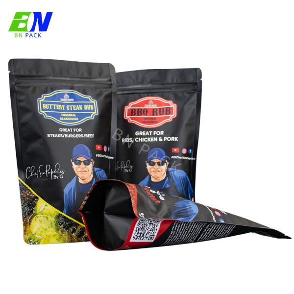 Convenience Store Snack Bag Zipper Stand Up Pouch Large Black Color Plastic Bags