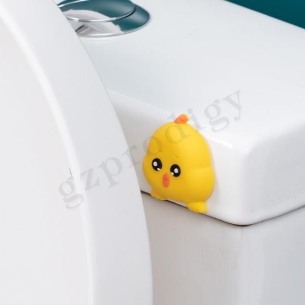 Funny Yellow Chicken Plastic Door Wedge Silicon Wall Adhesive Door Stop